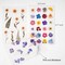Assorted 486 Pieces Pressed Flower Themed Stickers (36 Sheets) Dried Floral Resin Stickers Decals Botanical Journaling Sticker for Scrapbook Supplies Junk Journal Bullet Journal Planner Laptop